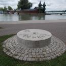 Stone of Twin Cities and Island bath in Keszthely, 2016 Hungary